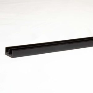 Glasführungsprofil - 4 mm / 150 cm - Unten - Schwarz