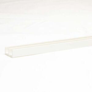 Glasführungsprofil - 4 mm / 150 cm - Unten - Weiß