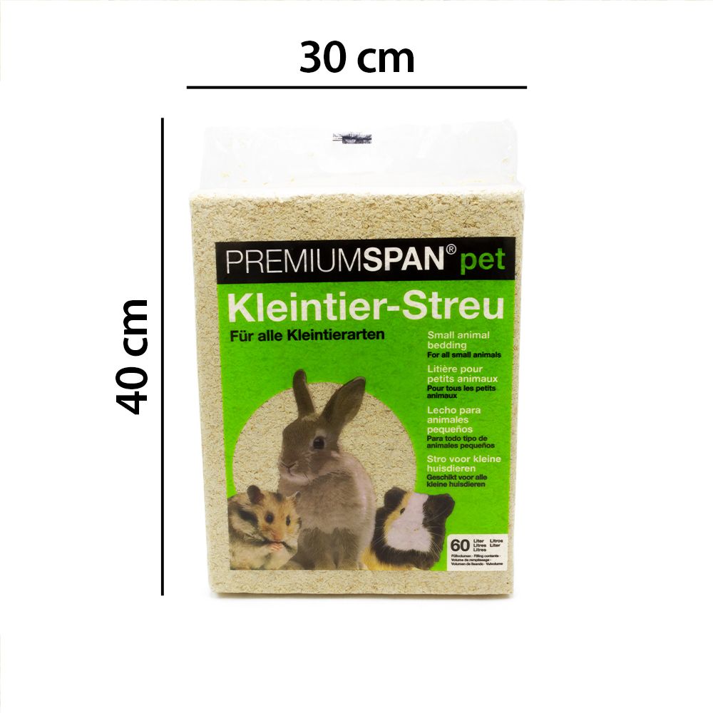 3x 60L PREMIUMSPAN Kleintierstreu ohne Duft staubarm saugstark geruchsbindend – Bild 6