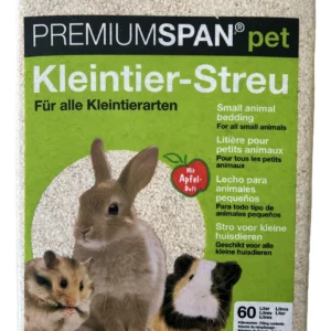 PREMIUMSPAN Kleintierstreu 60L Apfel staubarm saugstark geruchsbindend