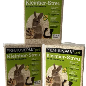 3x 60L PREMIUMSPAN Kleintierstreu Citrus staubarm saugstark geruchsbindend